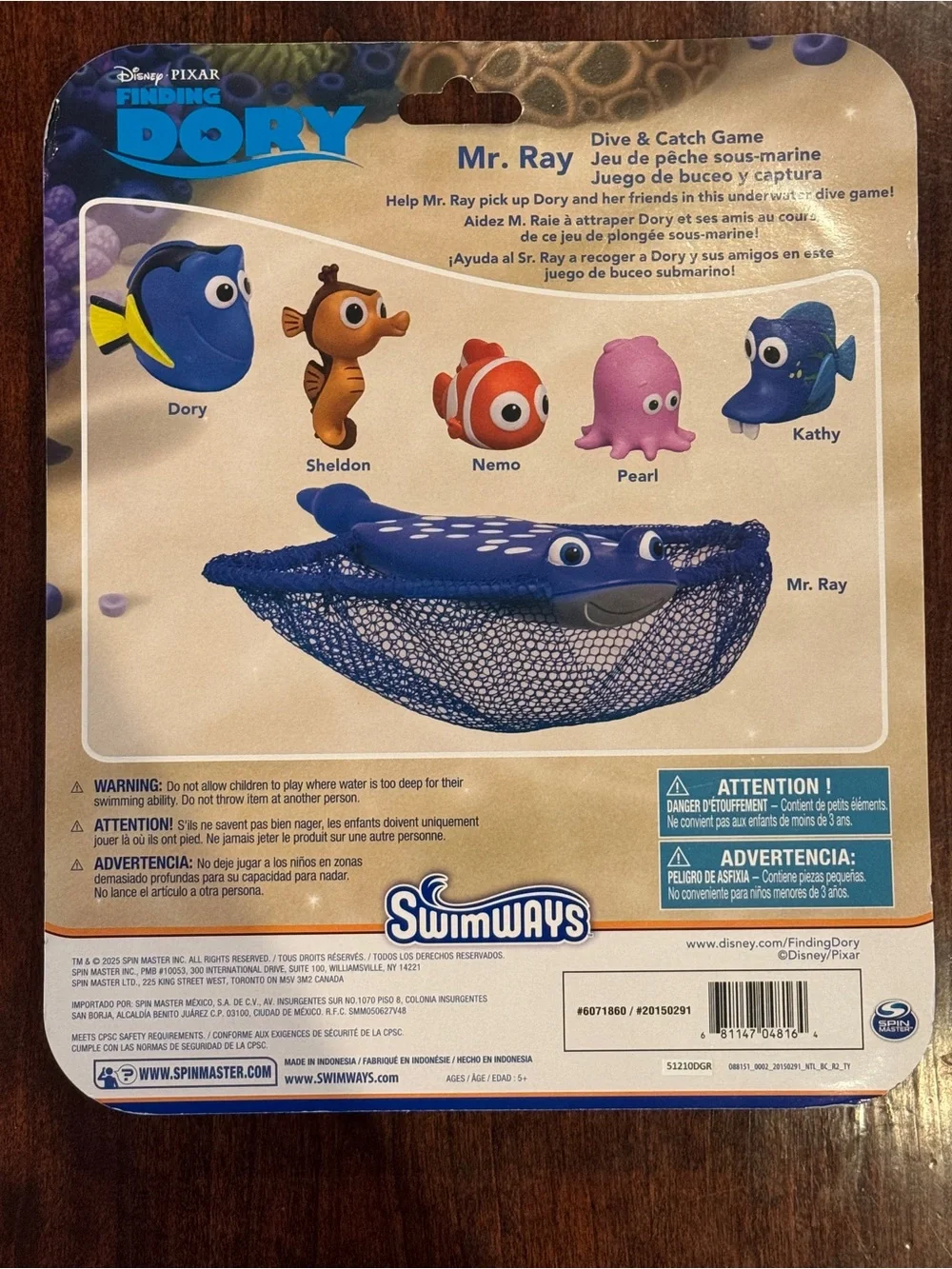 Disney Finding Dory Mr. Ray Dive & Catch Set - Blue, Orange, Pink